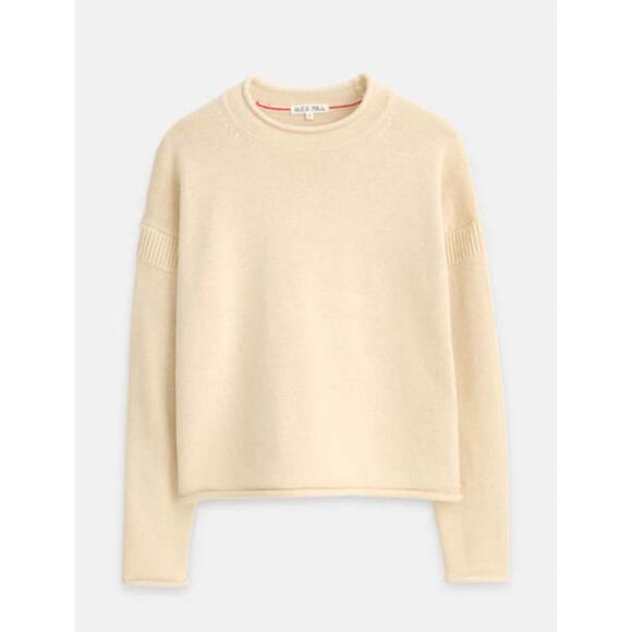 Alex Mill Mariner Roll Neck Cotton Cream Sweater. Small - Picture 3 of 3